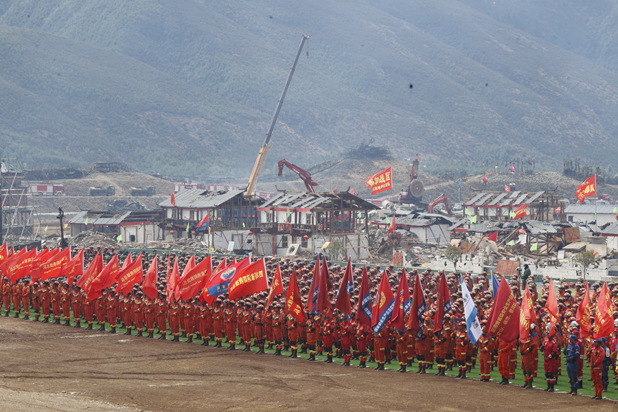 國務(wù)院抗震救災(zāi)指揮部辦公室、應(yīng)急管理部、云南省政府聯(lián)合舉行“應(yīng)急使命·2023”高山峽谷地區(qū)地震救援演習(xí)